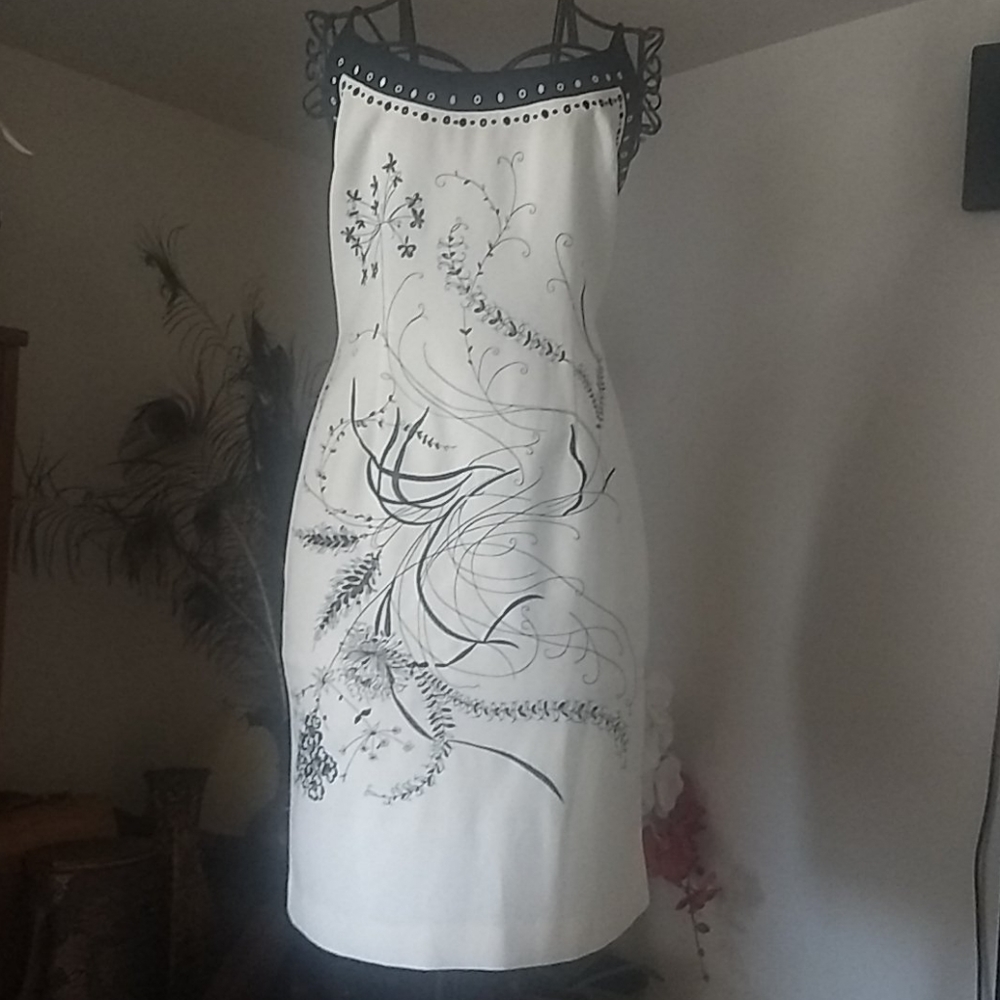 White and Black Dress